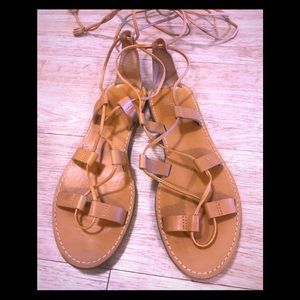 Madewell - like knew, boardwalk lace up sandals.